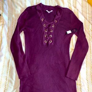 Purple Long sleeve, long dress